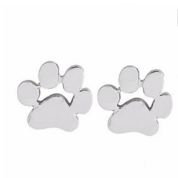 Pawprint Post Earrings - Picture 2 of 8